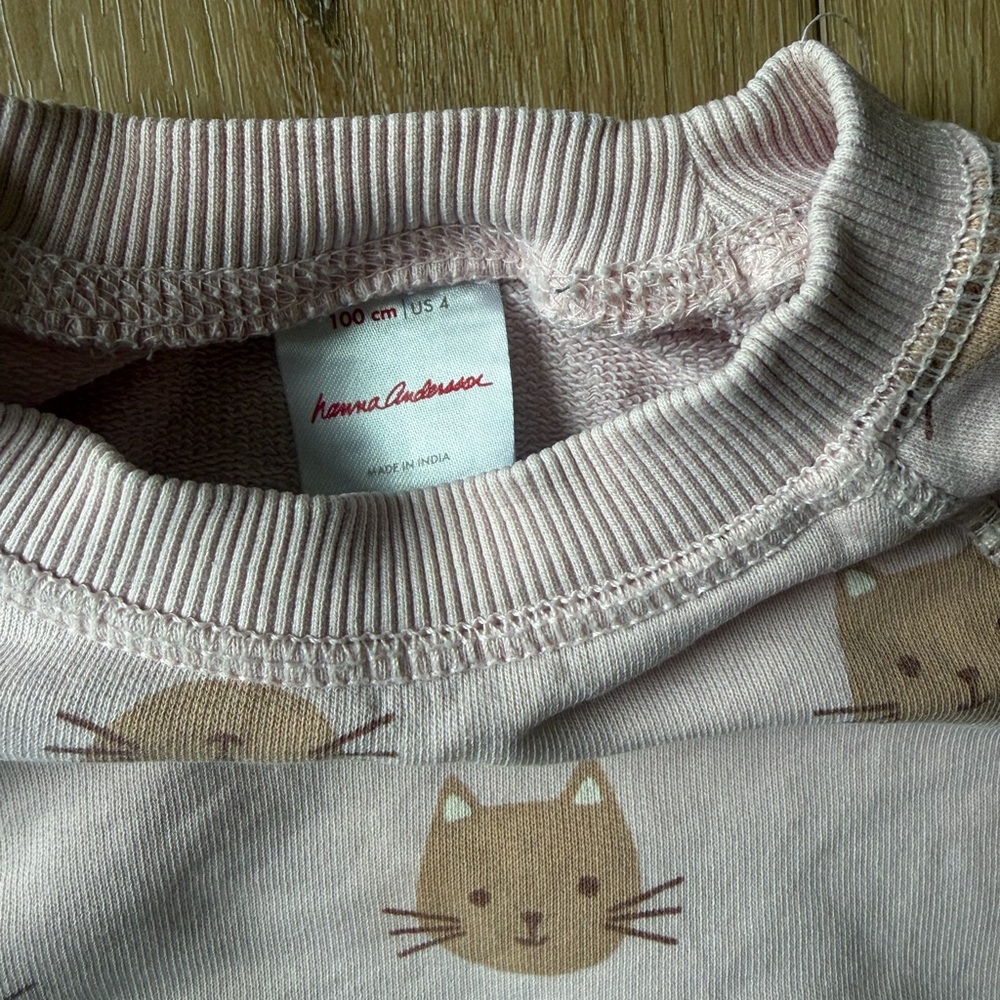 Hanna AndersonChild's Pink Cat Print Sweatshirt - Picture 3 of 3
